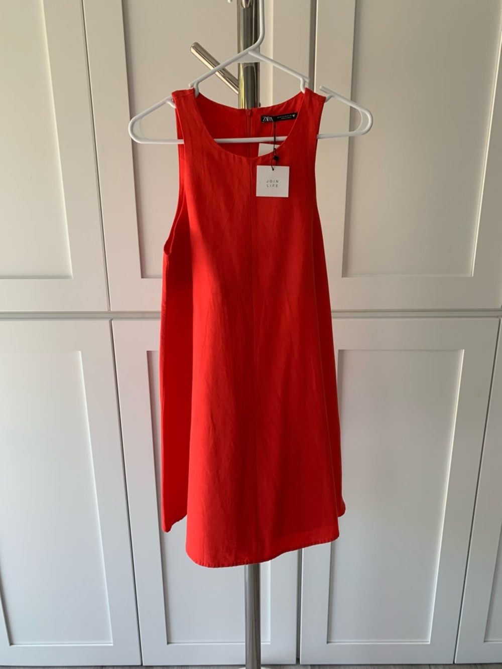 Zara Bright Red Sleeveless Mini Dress